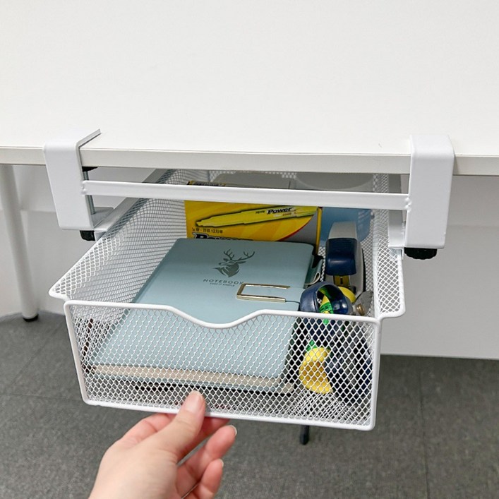 하이어데코 철제 책상 언더 서랍, 화이트, 1개