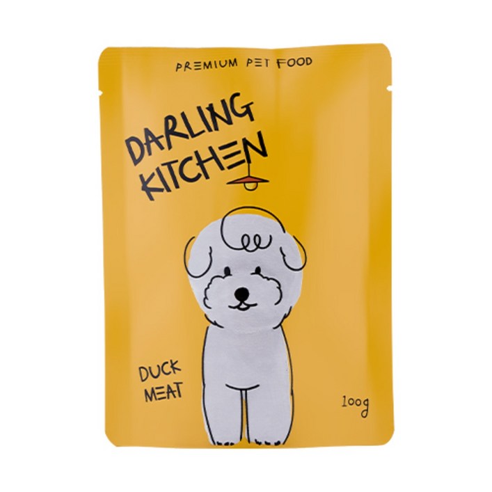 달링키친 전연령 강아지 화식사료 4p, 오리, 400g, 1세트