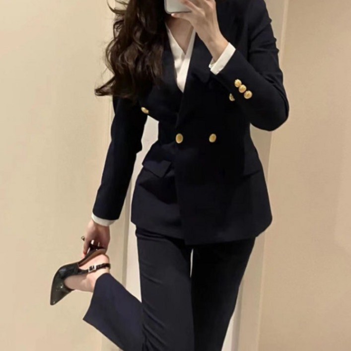 빌리즈빈 여성 봄 럭셔리 심플 슬림 캐주얼 정장 슈트세트 5273