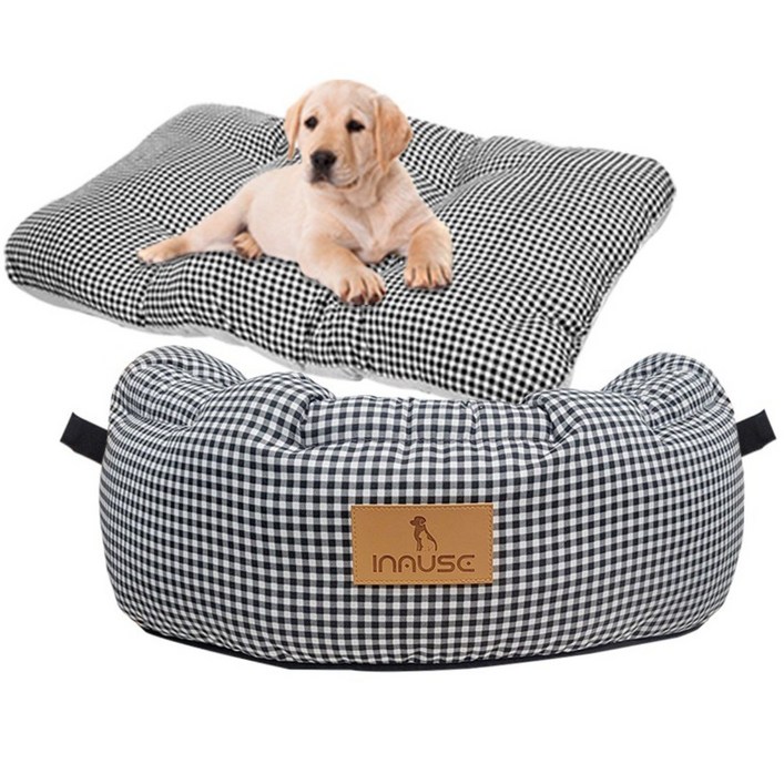 인뮤즈 강아지 유모차용 가드  방석 세트