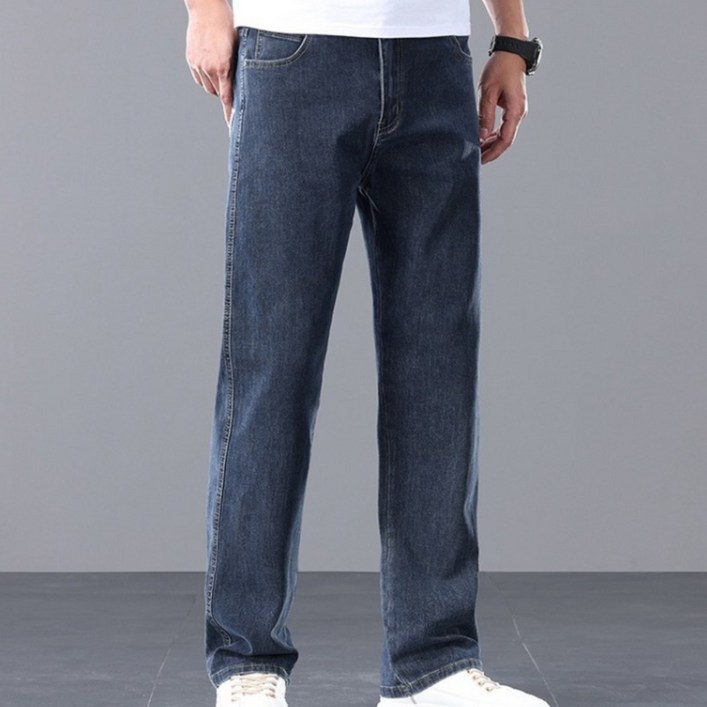 wassup 남자청바지 겨울 스판청바지 품질 와이드 일자 남자바지 사계절 핏과 기모 핏 팬츠