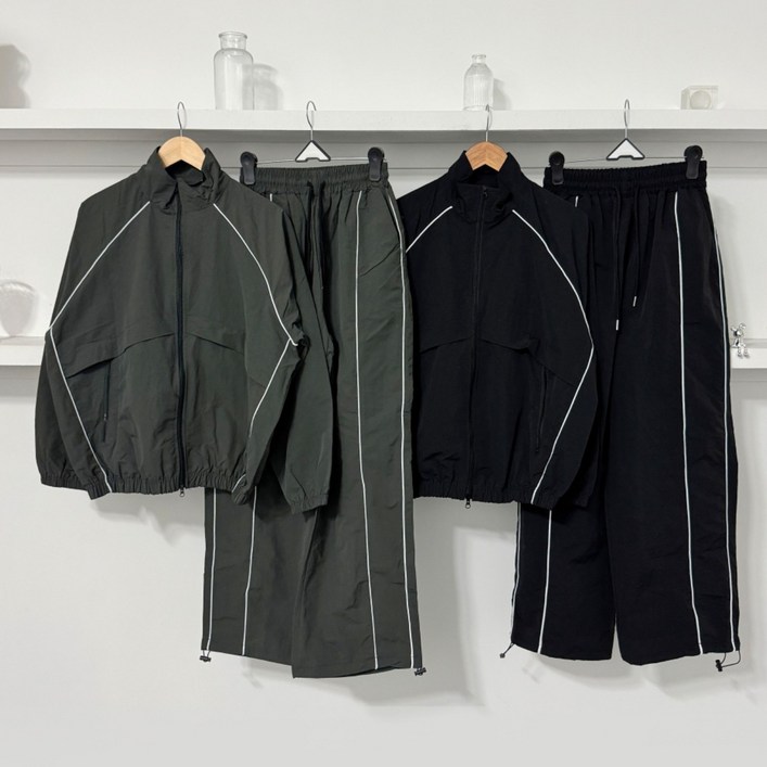 [무배] 남여공용 방수 나일론 파이팅 트랙 셋업(2color)