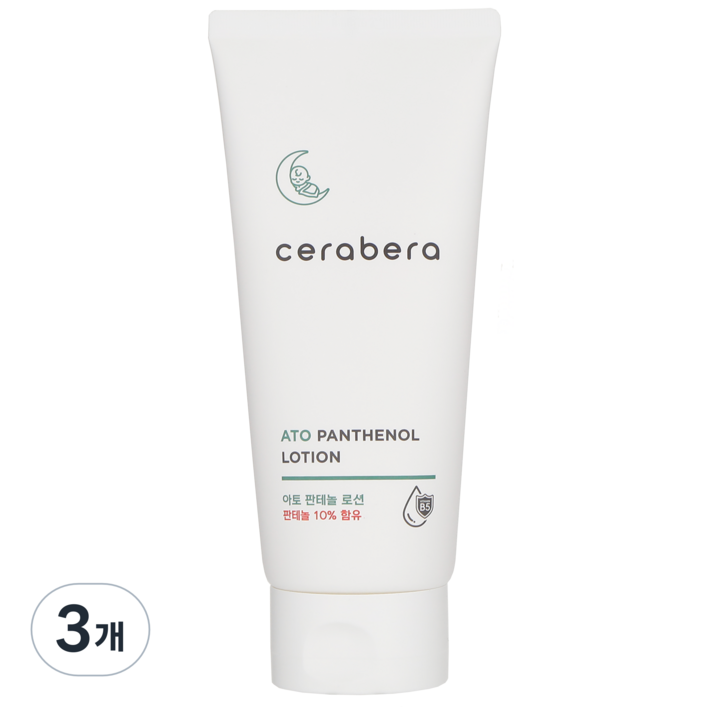 보습진정로션 세라베라 아토 판테놀 로션 (얼굴 바디 보습 피부장벽 판테놀10%), 3개, 180ml