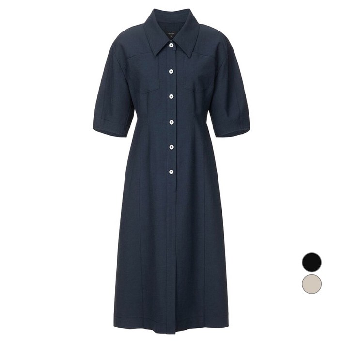 온앤온 여성용 소매 볼륨 셔츠형 원피스 NEW3MO313