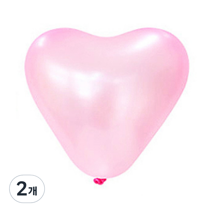 파티쇼 하트모양 풍선 스탠다드 15cm 100p, 핑크, 2개 파티쇼 하트모양 풍선 스탠다드 15cm 100p, 핑크, 2개