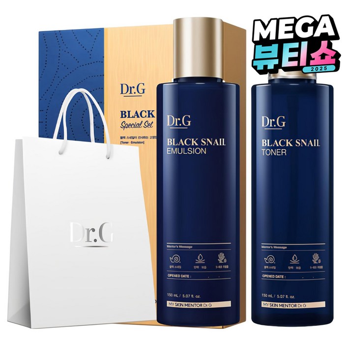 닥터지 블랙 스네일 토너 150ml + 에멀전 150ml 스페셜 선물세트, 1세트