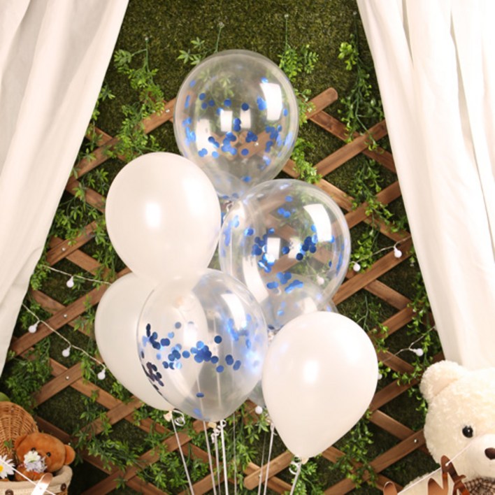 펄 혼합 메탈릭 컨페티 풍선세트