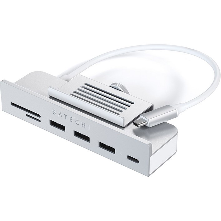 사테치 USB C타입 6in1 아이맥 클램프 멀티 허브 STUCICHS, Silver