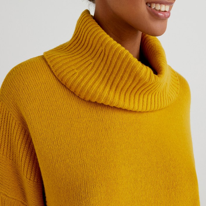 베네통 여성용 터틀넥 니트 스웨터 1244D2015
