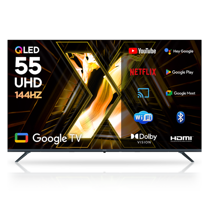 이노스 4K UHD QLED LED 구글 3.0 VRR 144Hz 스마트 TV 고객직접설치, 스탠드형, 고객직접설치, X55 QLED PRO, 139.7cm