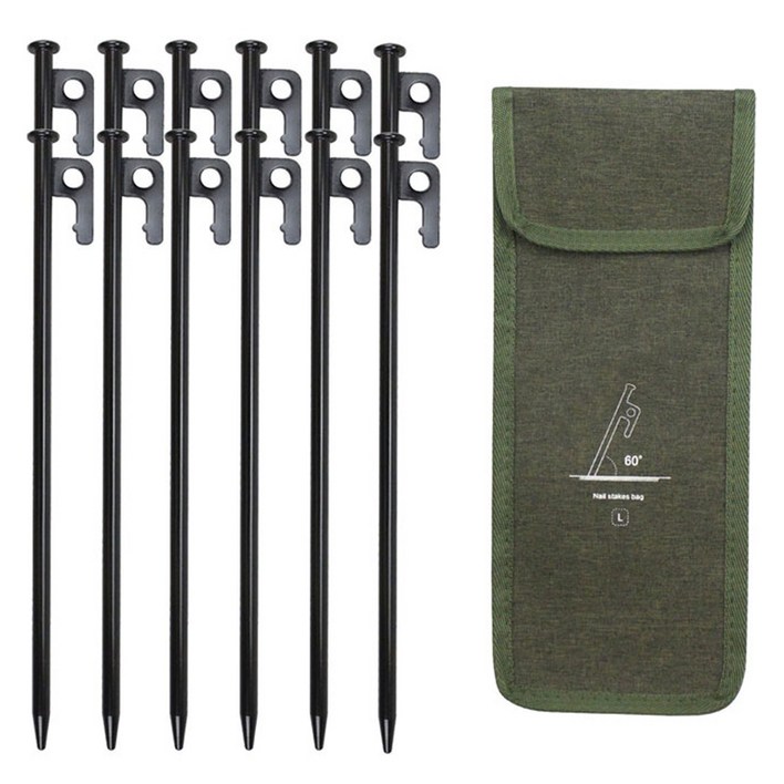 하이퍼플래닛 캠핑 단조팩 30cm x 12p  콤팩트 하드 파우치 세트