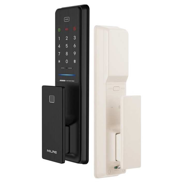 밀레시스텍 푸시풀 지문인식 스마트 도어락