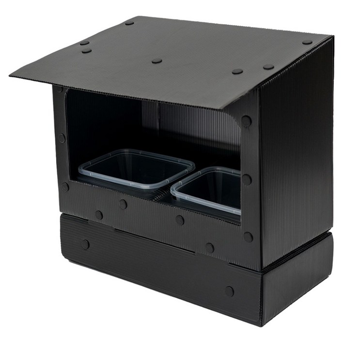 뽀시래기 길고양이 급식소 야외용 하우스, 블랙, 1개