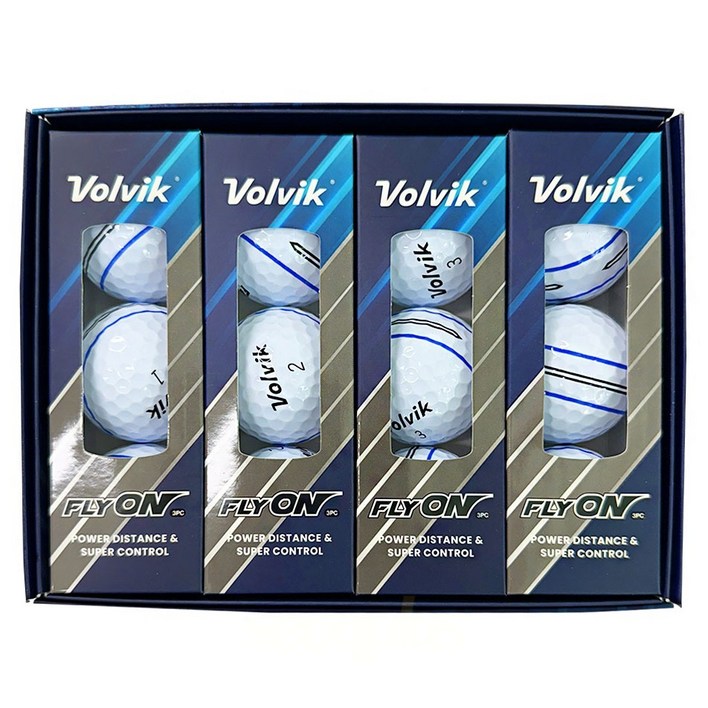 볼빅 332딤플 삼선 퍼팅라인 골프공 정품볼 3피스 4종 x 3p 세트
