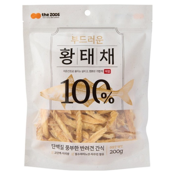 더주스 반려동물 부드러운 황태채 간식