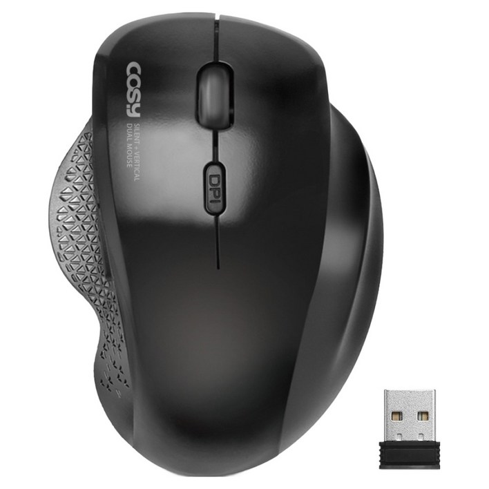 코시 충전식 무소음 블루투스 세미 버티컬 무선 마우스