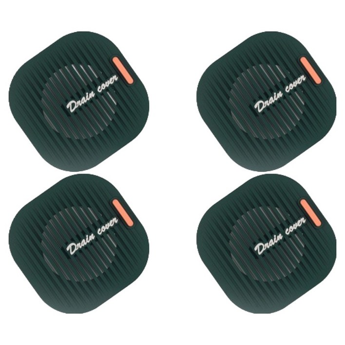 블럭마트 비비드컬러 실리콘 욕실 배수구 거름망 4p