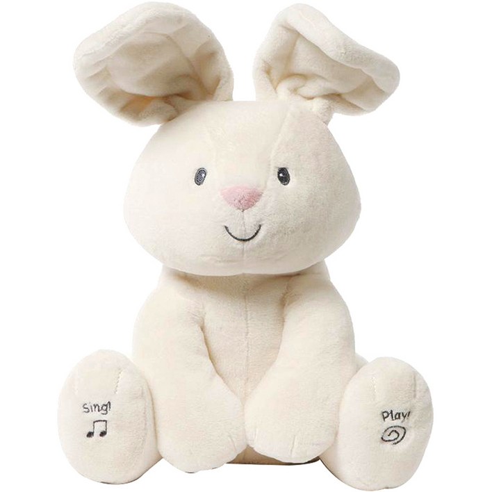매직캐슬 노래하는 까꿍 토끼 작동완구, 30cm, 혼합 색상, 1개