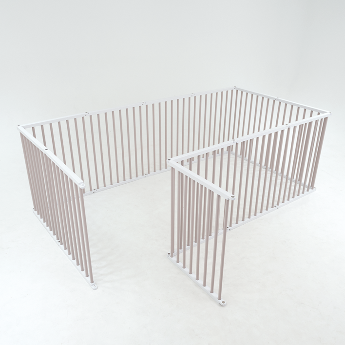 독톡 강아지 울타리 펜스 ABS 60cm 12p, 상하단(화이트), 파이프(코코아밀크)