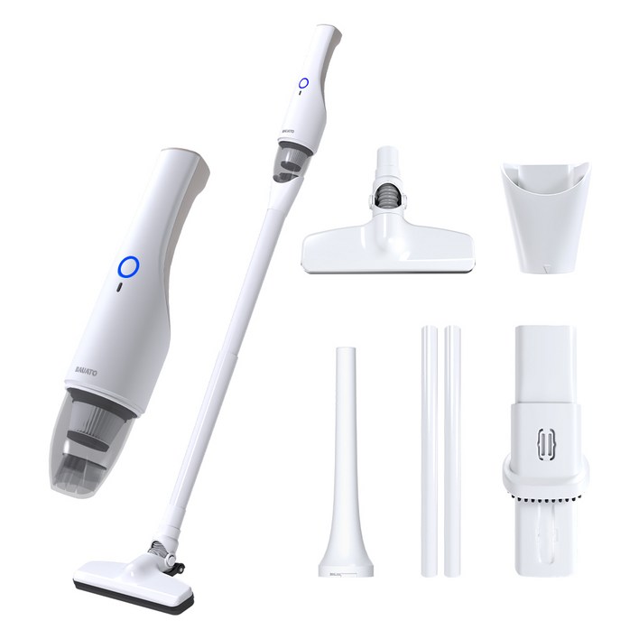 바우아토 프로제트 DC 모터 다용도 미니 무선 핸디 청소기, 화이트, DB0702