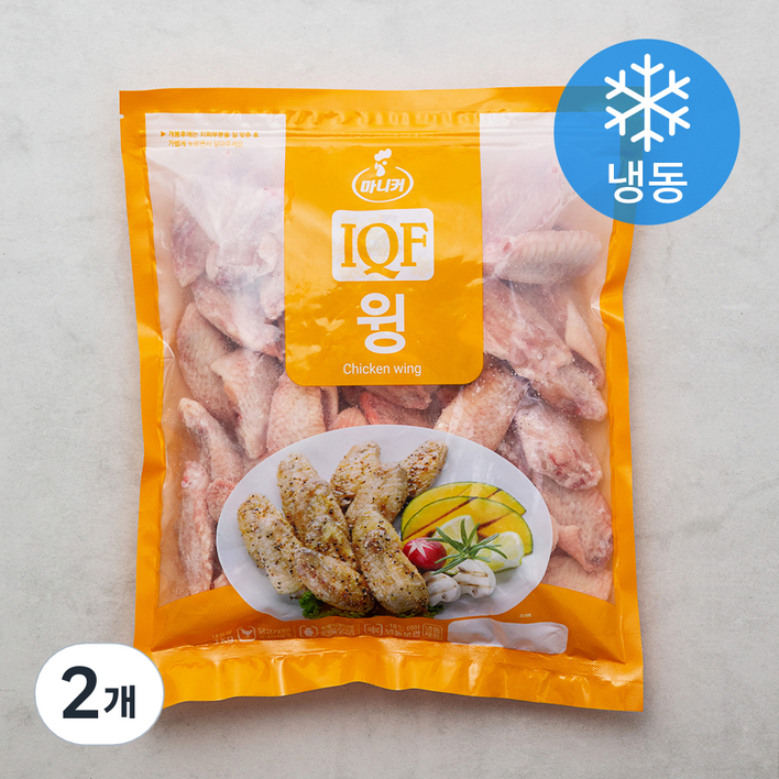 마니커 IQF 닭 윙 냉동, 1kg, 2개