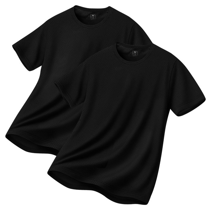 남성용 맨즈 드라이 쿨론 반팔 티셔츠 2장 세트