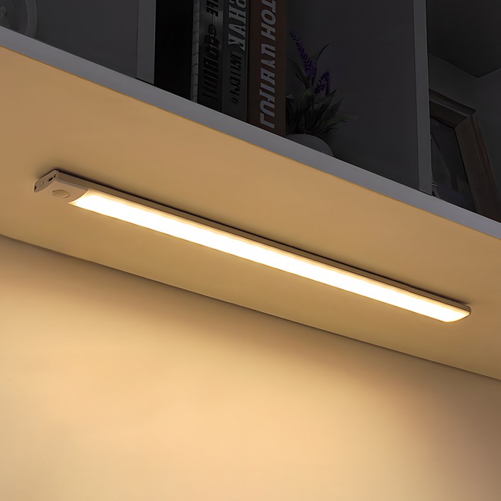 충전식 3색 LED 밝기 조절 무선 모션 직부등 40cm, 웜화이트  내추럴화이트  쿨화이트, 1개