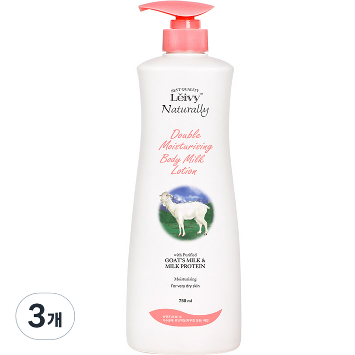 Leivy 산양유 바디로션, 750ml, 3개 Leivy 산양유 바디로션, 750ml, 3개