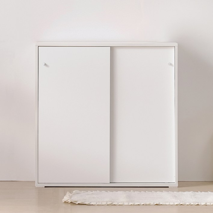 서울소호 슥 열리는 슬라이딩 3단 선반형 수납장 800 고객직접설치