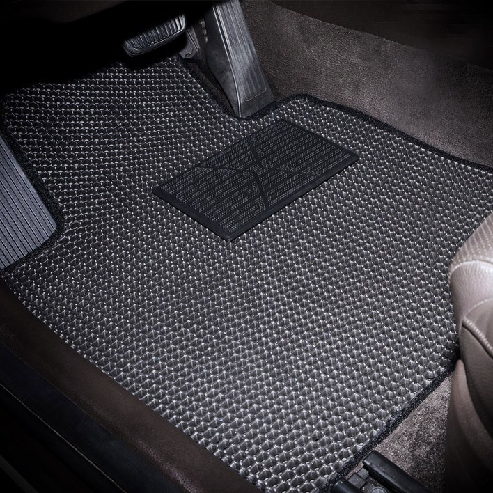 가온 이중 벌집 더블엠보형 카매트 세트, 블랙, 현대 디올뉴 코나 23년1월