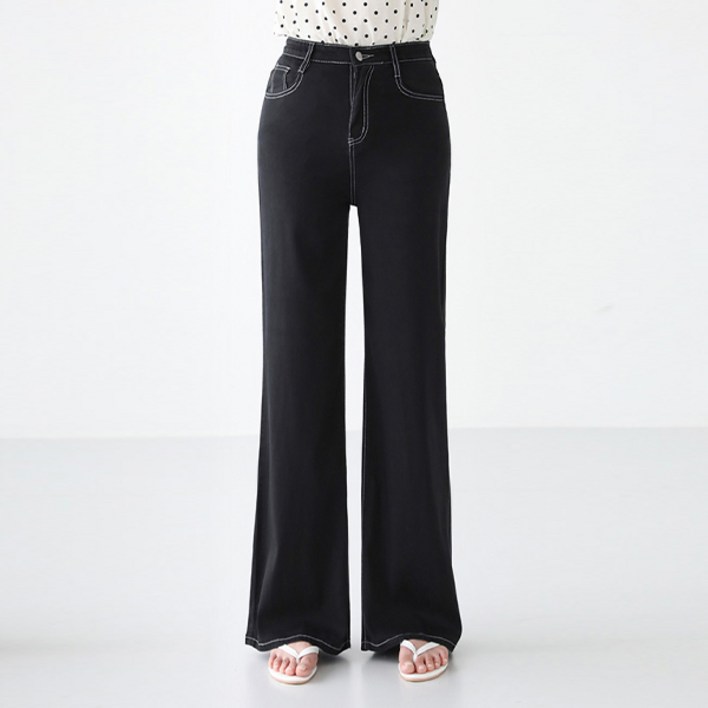 여성용 아이스텐셀 와이드 부츠컷 진 롱 710756