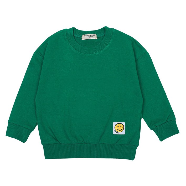 레인보우키즈 아동용 스마일 라벨 맨투맨