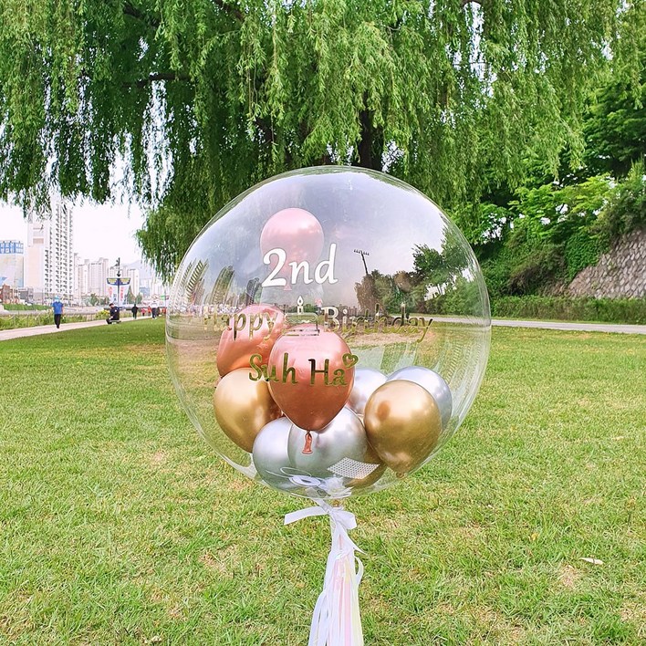 파티온 DIY 레터링풍선스탠드세트(헬륨효과) 기념일 생일 브라이덜샤워 베이비샤워파티, 추가옵션-헬륨가스