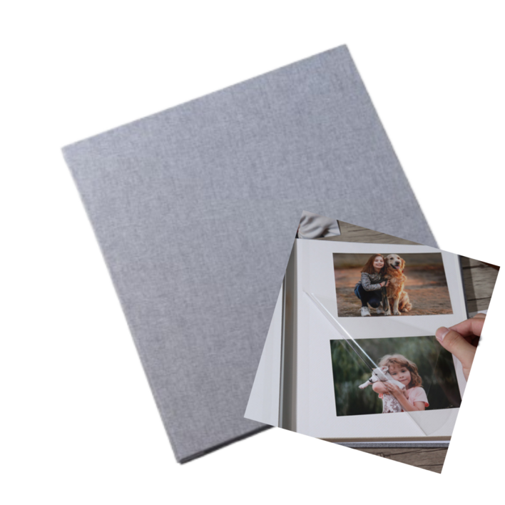 미리모아 초음파 네컷 대용량 접착식 앨범, 120매, 그레이