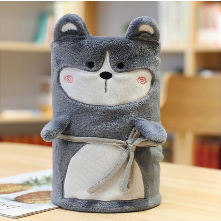 가팡 허스키 캐릭터 극세사 무릎담요 CS02104