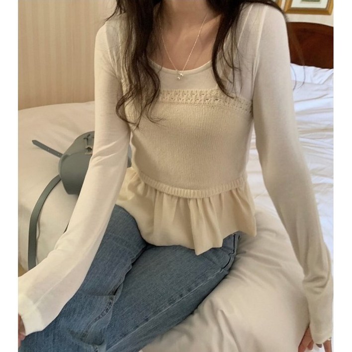 SALE당일 여성 PYT 프리티영띵 엘리제 뷔스티에 니트나시 레이어드 코디룩