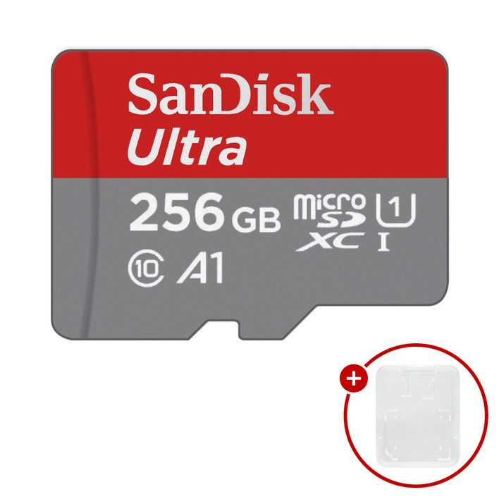 샌디스크 마이크로SD카드 Ultra A1 울트라 SDSQUA + SD카드 케이스