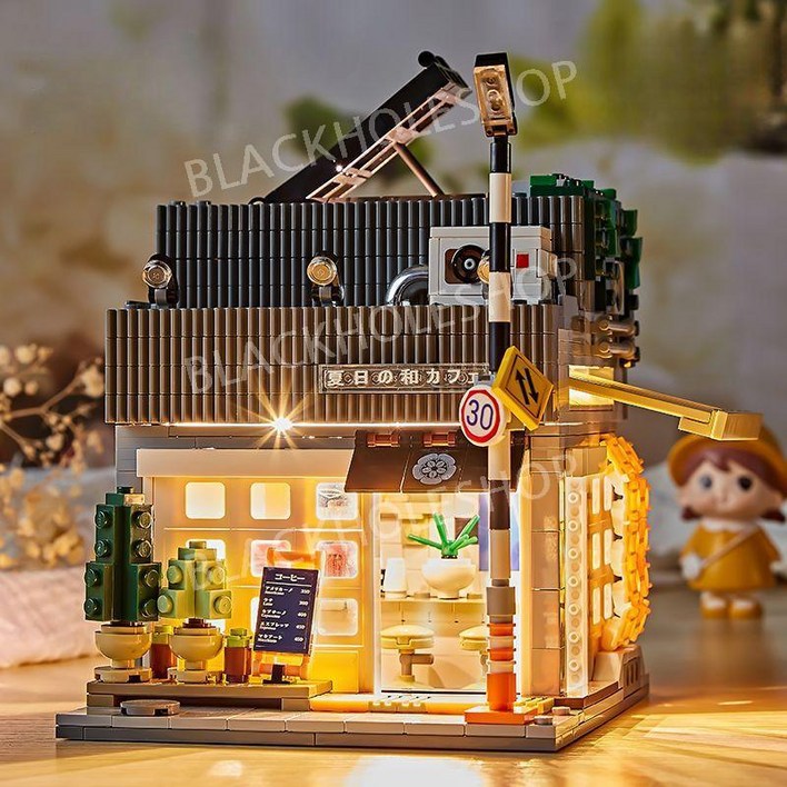 레고 호환 블록 CaDa 카다 일본식 만두가게 찐빵가게 카다벅스 일본집 카페 트리하우스, C. 일본식 카페조명세트, 1개