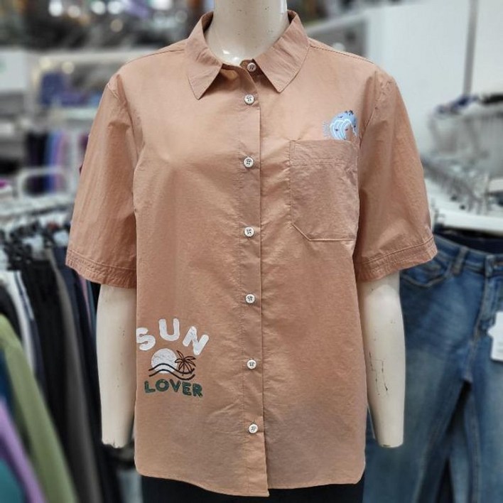 크로커다일레이디 DP01 코튼프린트블라우스 CLEMBL209