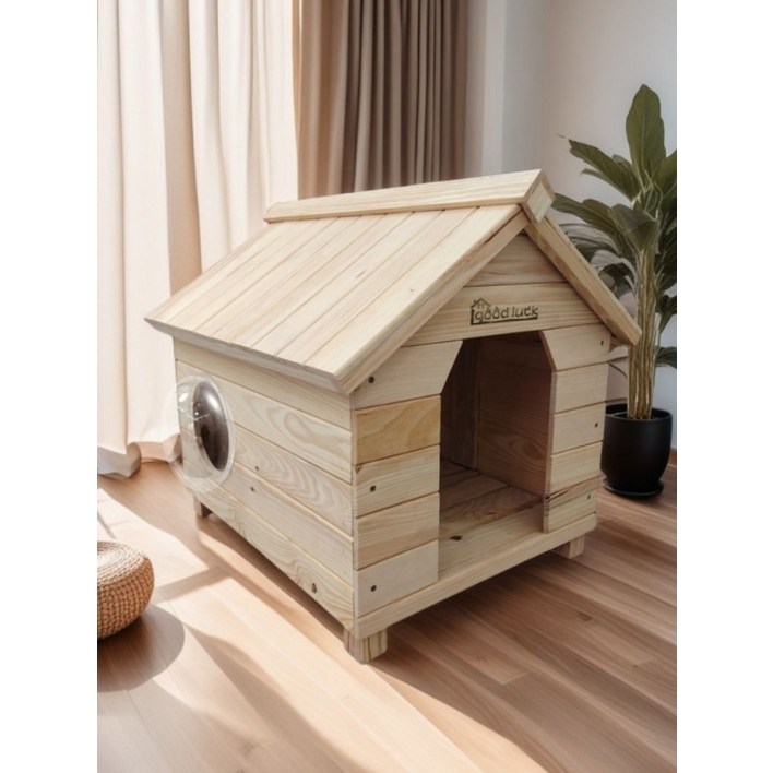 강아지울타리 원목하우스 실내외 반려동물 집 고양이침대 사계절용 펫하우스 강아지집 고양이집 강아지용품
