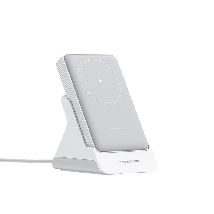 쿡테크 CP12 맥세이프 거치형 2in1 보조배터리 10000mAh 20W 마그네틱 무선 고속충전 보조배터리+무선 거치대/아이폰 12-16 호환