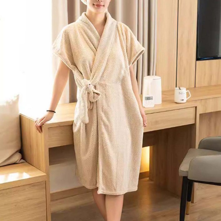 러브핑코 소프트 샤워 가운, 1개, 베이지 CUR18B