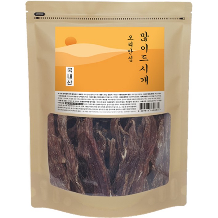 오리안심 많이드시개 대용량 국내산 애견 수제간식 300g 강아지간식, 오리안심, 300g, 1개 오리안심 많이드시개 대용량 국내산 애견 수제간식 300g 강아지간식, 오리안심, 300g, 1개
