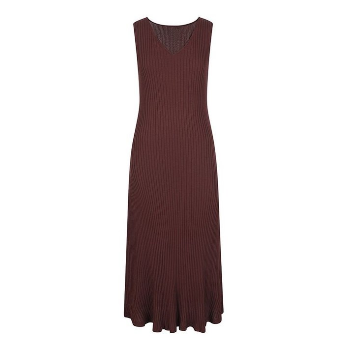 정품발송 마레몬떼 브이넥 민소매 롱 원피스_M237MOP54P0 360609