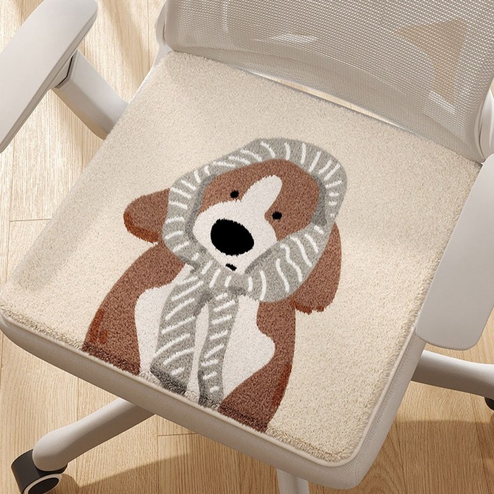 미닛데이 독서실 얇은 사각 방석 학생의자 쿠션