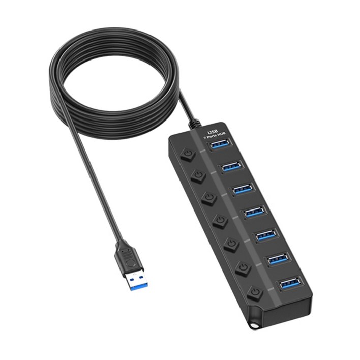 속도 74 포트 USB 2.0 전용 스위치가있는 허브 사용 쉬운 확장을위한 표시등 어댑터 사용하기 쉽습니다.