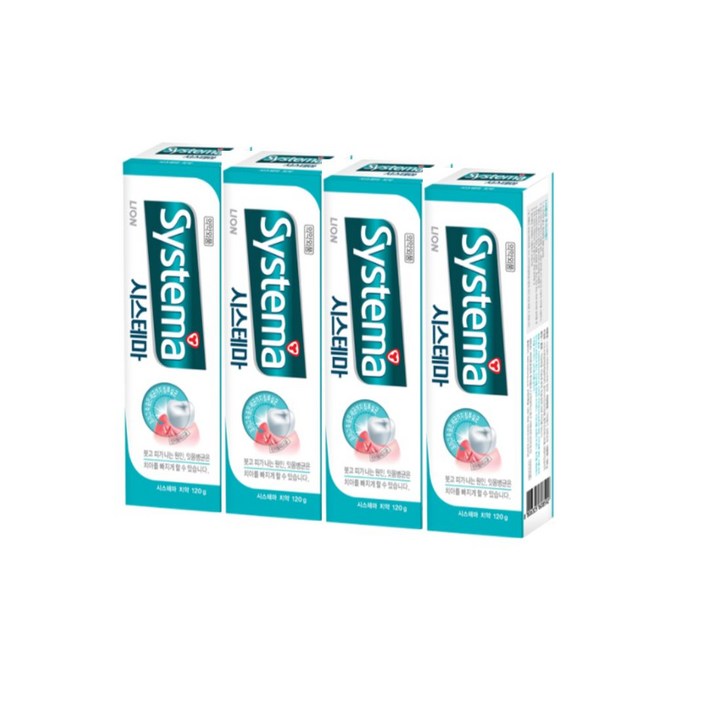 시스테마 아이스민트 알파 치약 120g 4개입 라이온DS05071755