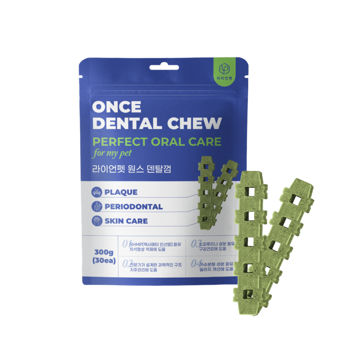 원스 강아지 덴탈껌 개껌 양치껌 치석제거껌 가수분해 간식 30p