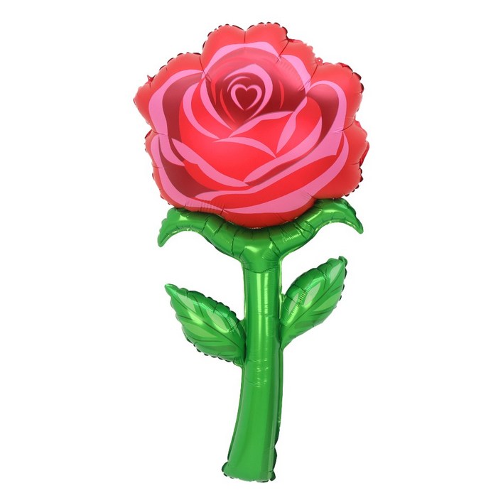 파티짱 라지 꽃 송이 풍선 호일 은박 파티, 1개, 빅장미꽃송이레드