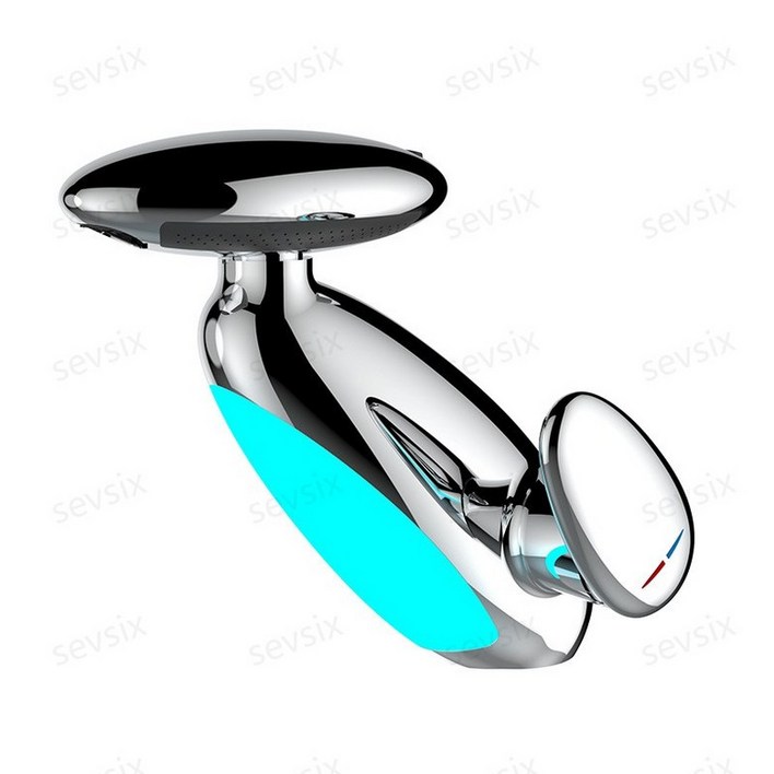 ET 펭귄 스마트 수도꼭지 현대적인 욕실 무드등과 함께 회전하는 듀얼 스프레이